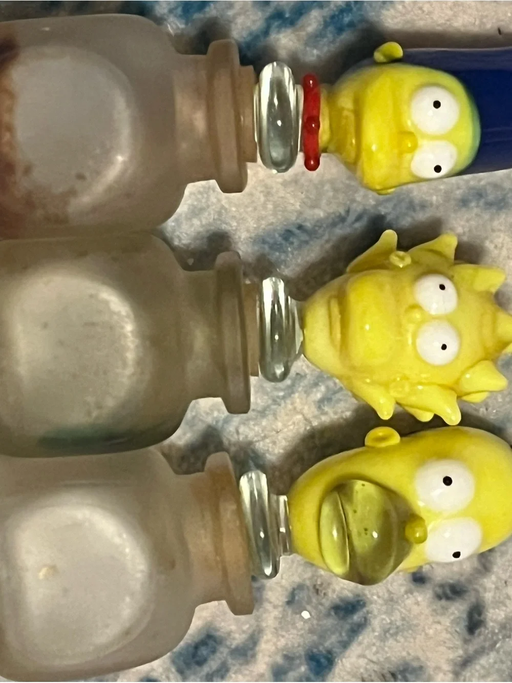 The Simpsons Kids Bath Oil Bottle Set - Yellow Character Stoppers